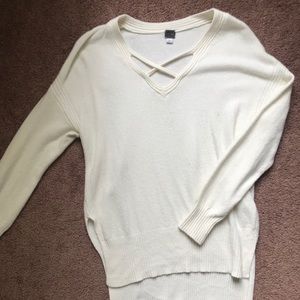 Cream High Low Sweater